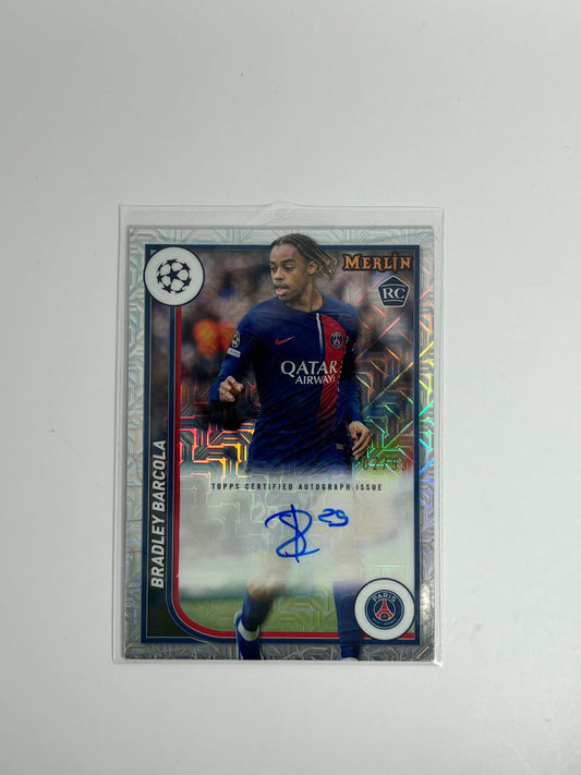 Topps Merlin 2023/24 Bradley Barcola autograph /99